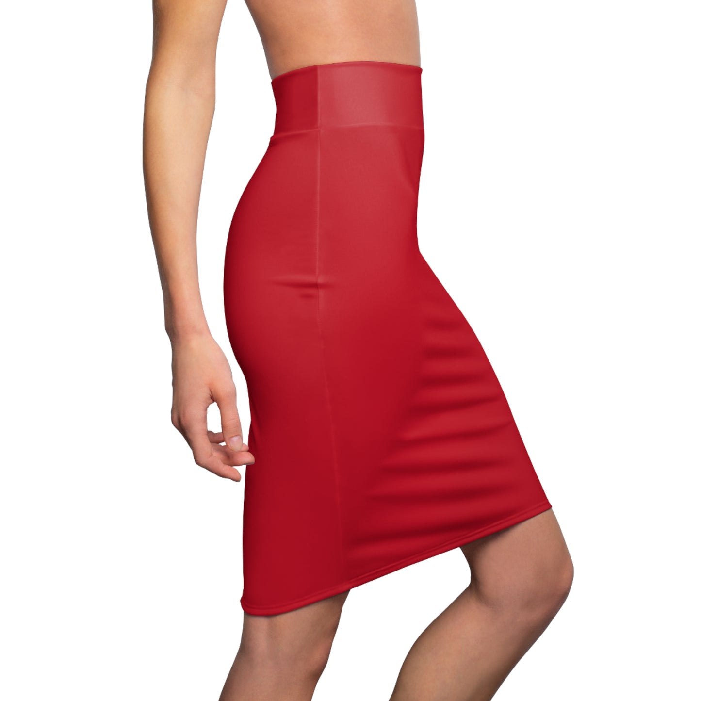 SIXTEENVIBE Grace TONEVIVE™ Pencil Skirt - Red Reign