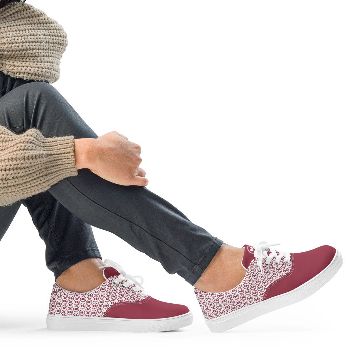 SIXTEENVIBE Lady Lace-Up Canvas Sneakers