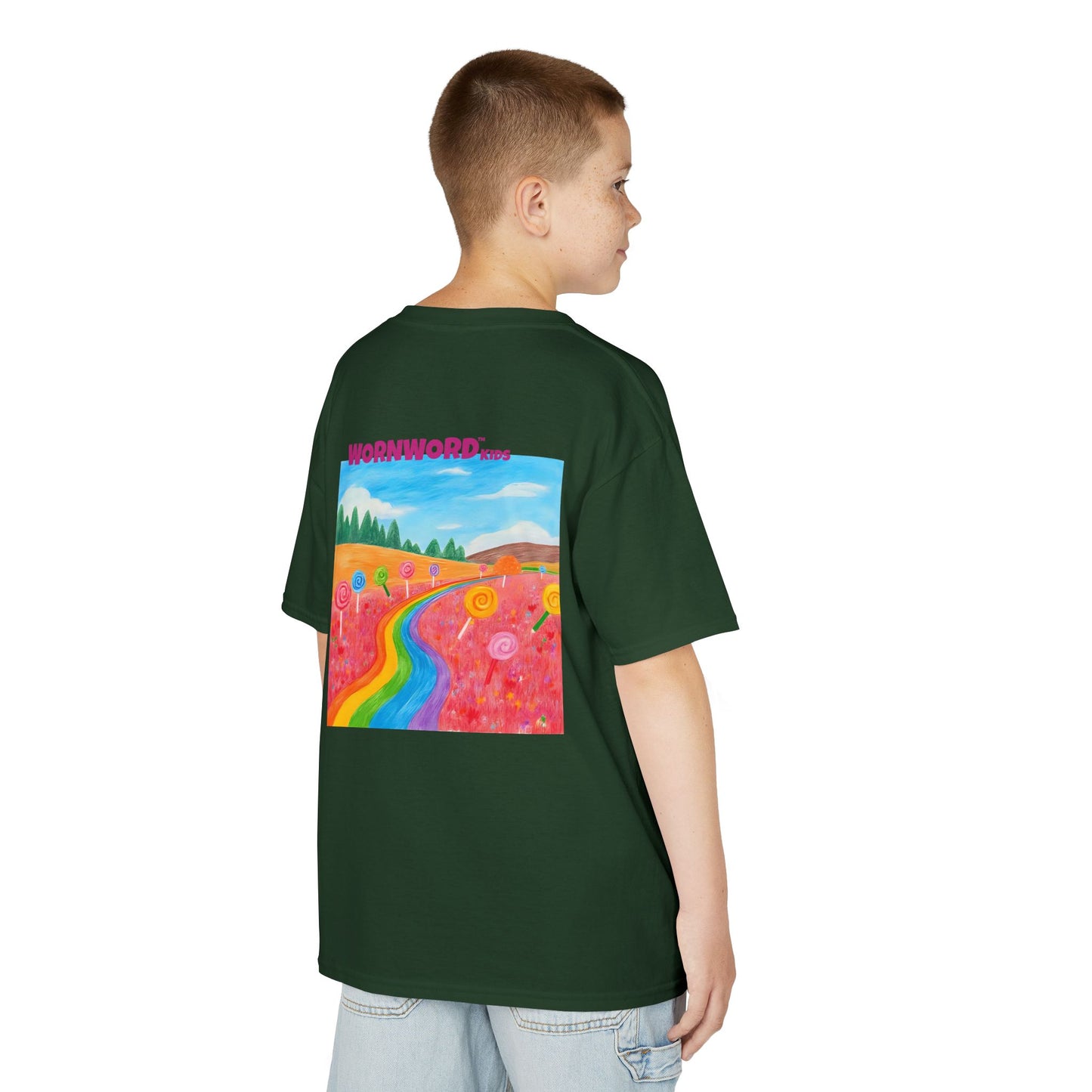 WORNWORD Kids Mid-Weight Tee - Rainbow Road “Follow the Candy Path!”