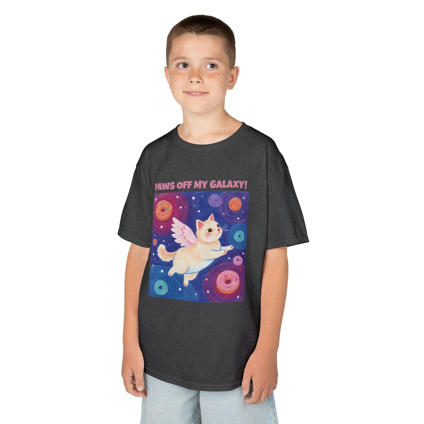 WORNWORD Kids Mid-Weight Tee - Cat Lovers "Paws Off My Galaxy!"