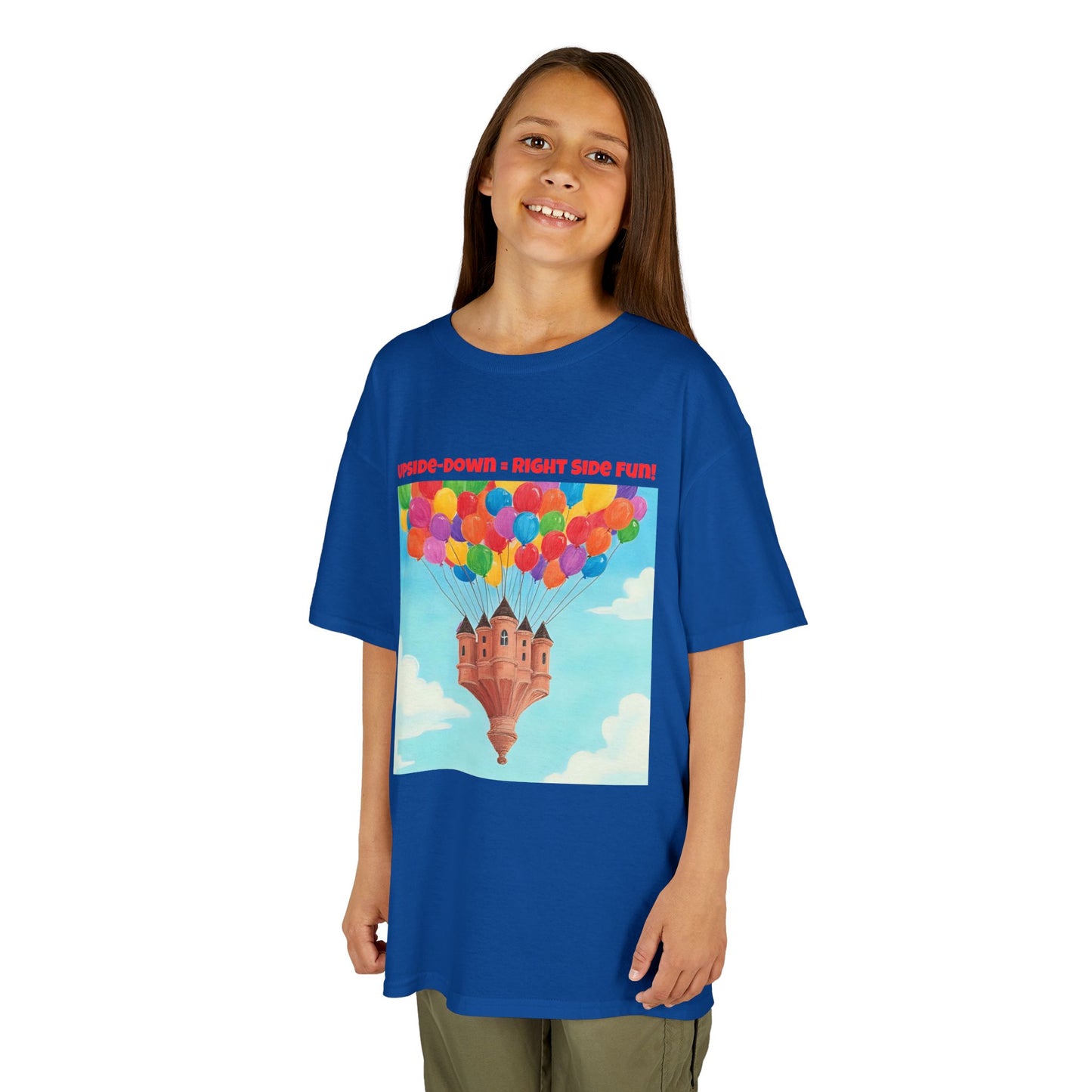 WORNWORD Kids Mid-Weight Tee - Floating Castle “Upside-Down = Right Side Fun!”