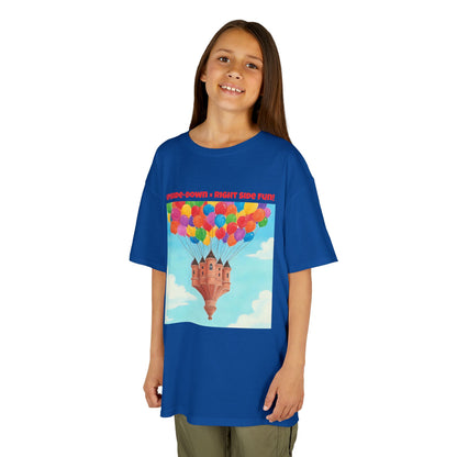 WORNWORD Kids Mid-Weight Tee - Floating Castle “Upside-Down = Right Side Fun!”