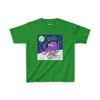 WORNWORD Kids Mid-Weight Tee - Octopus "Ride the Moon. Rule the Waves!"
