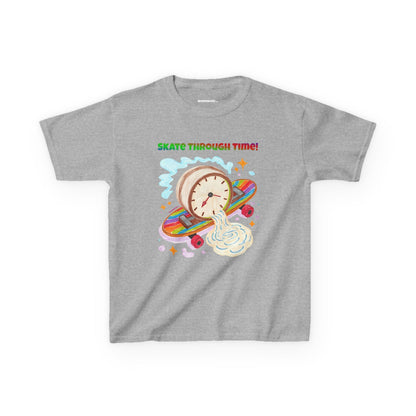 WORNWORD Kids Mid-Weight Tee - Melting Clock “Skate Through Time!”