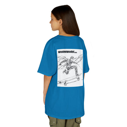 WORNWORD Kids™ Youth Mid-Weight Tee - Lightning Bolt "Charged Up and Rolling!"