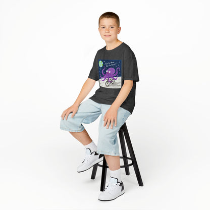 WORNWORD Kids Mid-Weight Tee - Octopus "Ride the Moon. Rule the Waves!"