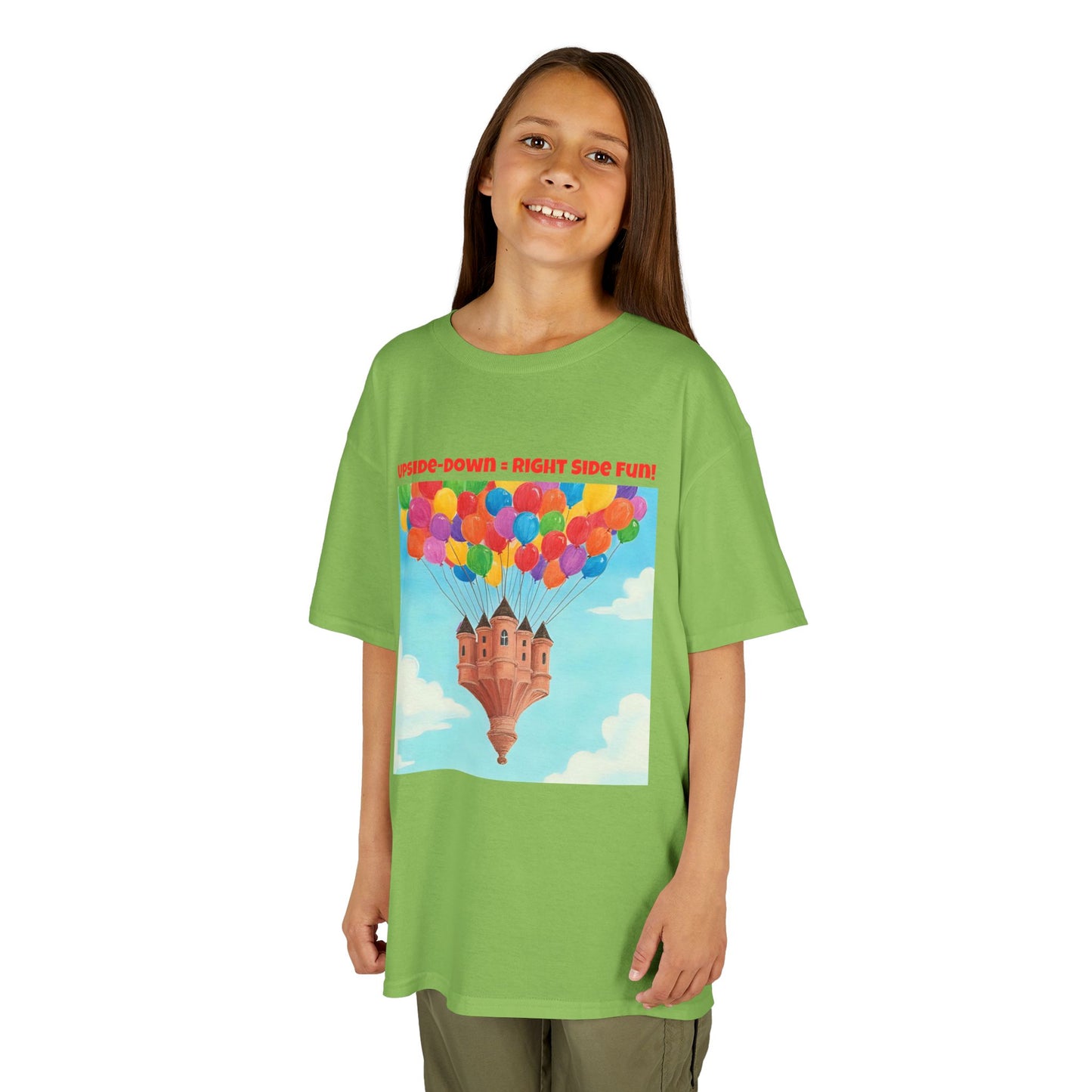 WORNWORD Kids Mid-Weight Tee - Floating Castle “Upside-Down = Right Side Fun!”