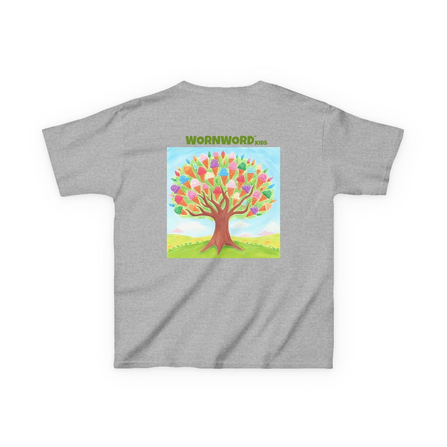 WORNWORD Kids Mid-Weight Tee - Ice-Cream Tree “Sweet Dreams Grow Here!”