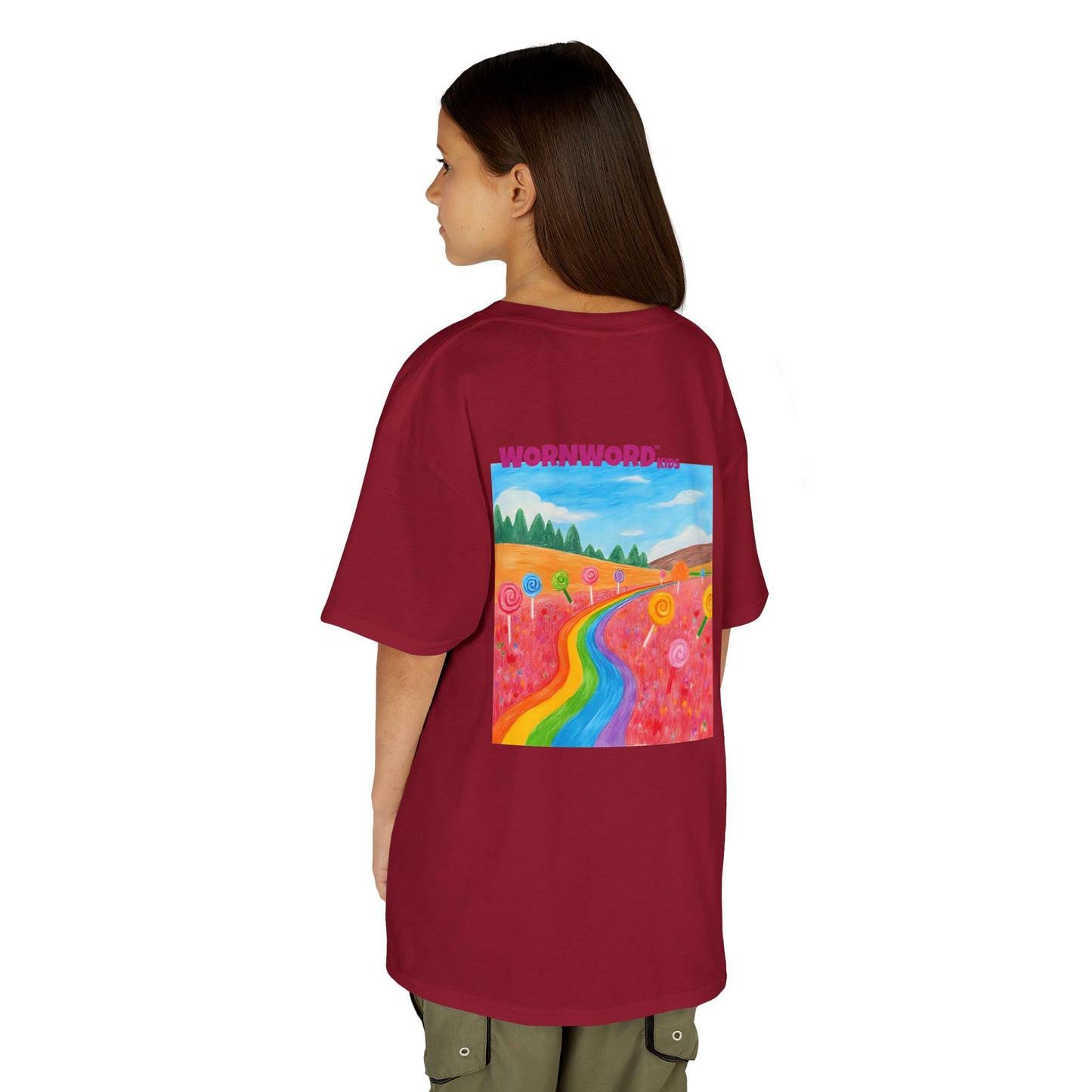 WORNWORD Kids Mid-Weight Tee - Rainbow Road “Follow the Candy Path!”