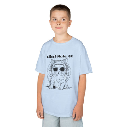 WORNWORD Kids™ Youth Mid-Weight Tee - Cyber Cat "Glitch Mode: On"