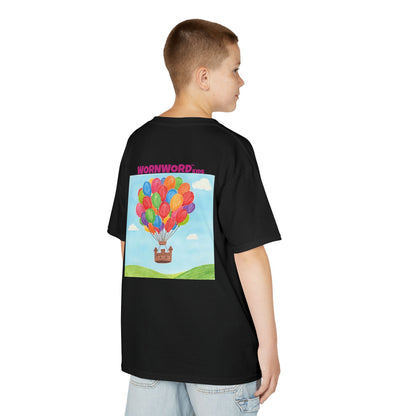 WORNWORD Kids Mid-Weight Tee - Floating Castle “Upside-Down = Right Side Fun!”