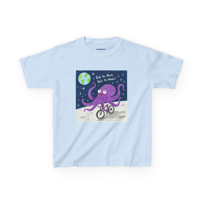 WORNWORD Kids Mid-Weight Tee - Octopus "Ride the Moon. Rule the Waves!"
