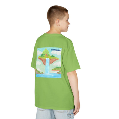WORNWORD Kids Mid-Weight Tee - Waterfall Islands “Sky’s the Splash Limit!”