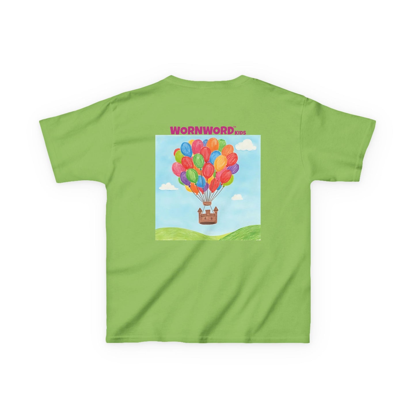 WORNWORD Kids Mid-Weight Tee - Floating Castle “Upside-Down = Right Side Fun!”