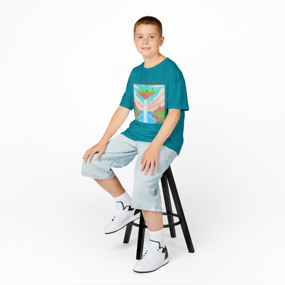 WORNWORD Kids Mid-Weight Tee - Waterfall Islands “Sky’s the Splash Limit!”