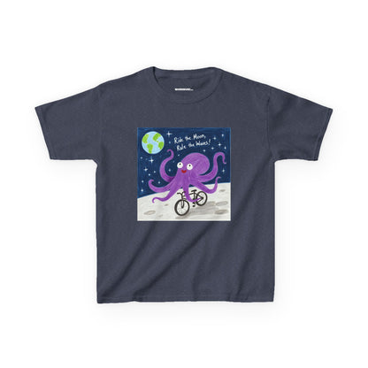 WORNWORD Kids Mid-Weight Tee - Octopus "Ride the Moon. Rule the Waves!"