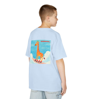 WORNWORD Kids Mid-Weight Tee - Giraffe "Roll High. Dream Bright!"