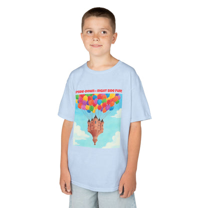 WORNWORD Kids Mid-Weight Tee - Floating Castle “Upside-Down = Right Side Fun!”