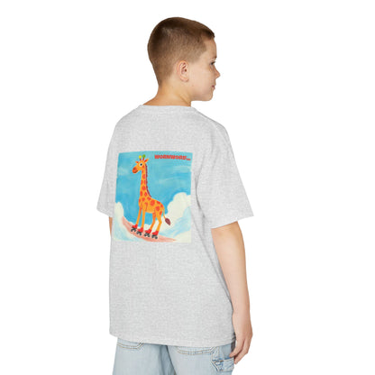 WORNWORD Kids Mid-Weight Tee - Giraffe "Roll High. Dream Bright!"
