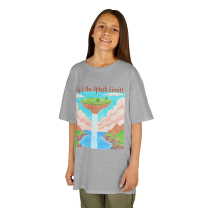 WORNWORD Kids Mid-Weight Tee - Waterfall Islands “Sky’s the Splash Limit!”