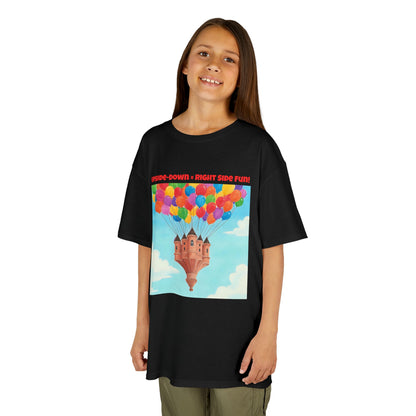 WORNWORD Kids Mid-Weight Tee - Floating Castle “Upside-Down = Right Side Fun!”