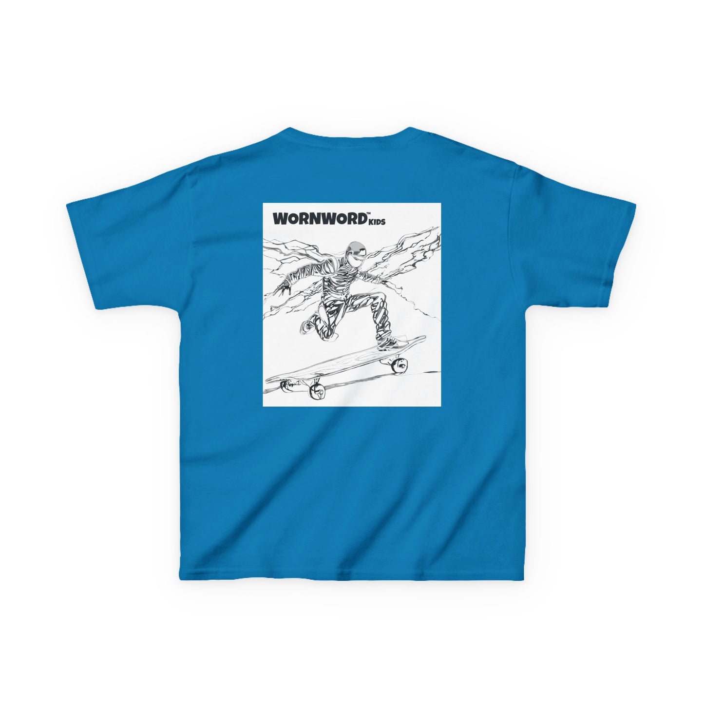 WORNWORD Kids™ Youth Mid-Weight Tee - Lightning Bolt "Charged Up and Rolling!"