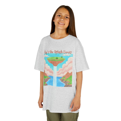 WORNWORD Kids Mid-Weight Tee - Waterfall Islands “Sky’s the Splash Limit!”