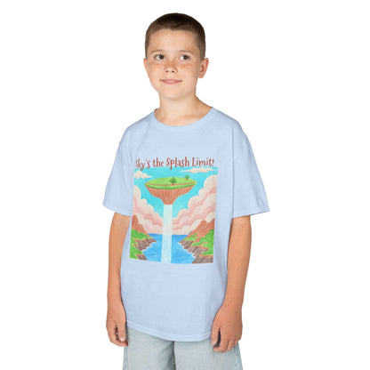 WORNWORD Kids Mid-Weight Tee - Waterfall Islands “Sky’s the Splash Limit!”