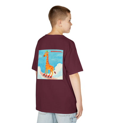 WORNWORD Kids Mid-Weight Tee - Giraffe "Roll High. Dream Bright!"