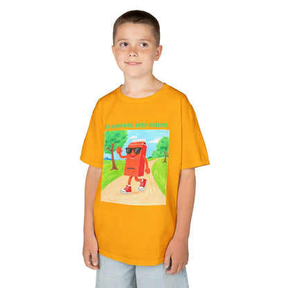 WORNWORD Kids Mid-Weight Tee - Walking Juice Box “Sip Happens. Keep Rollin’!