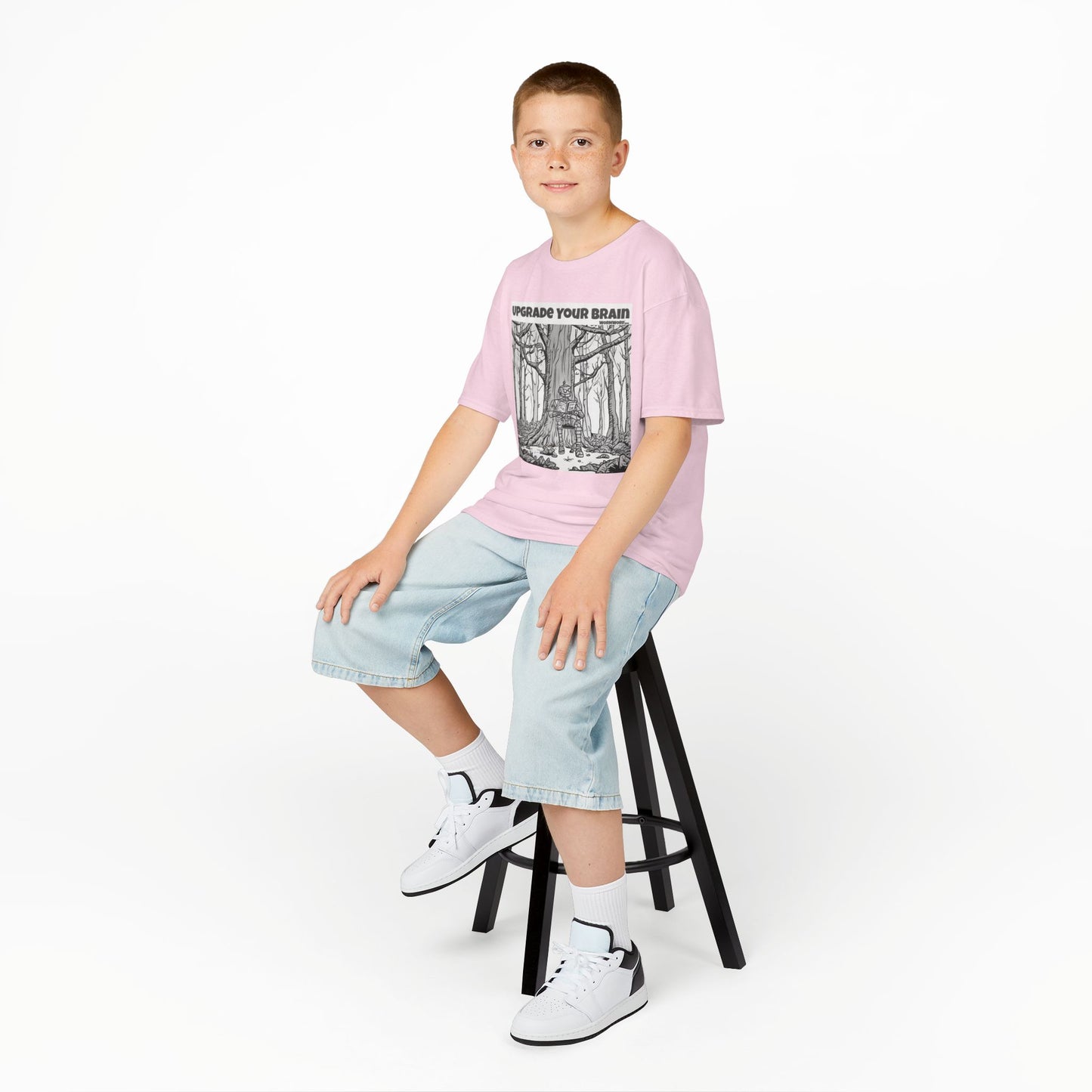 WORNWORD Kids™ Youth Mid-Weight Tee - Robot "Upgrade Your Brain"