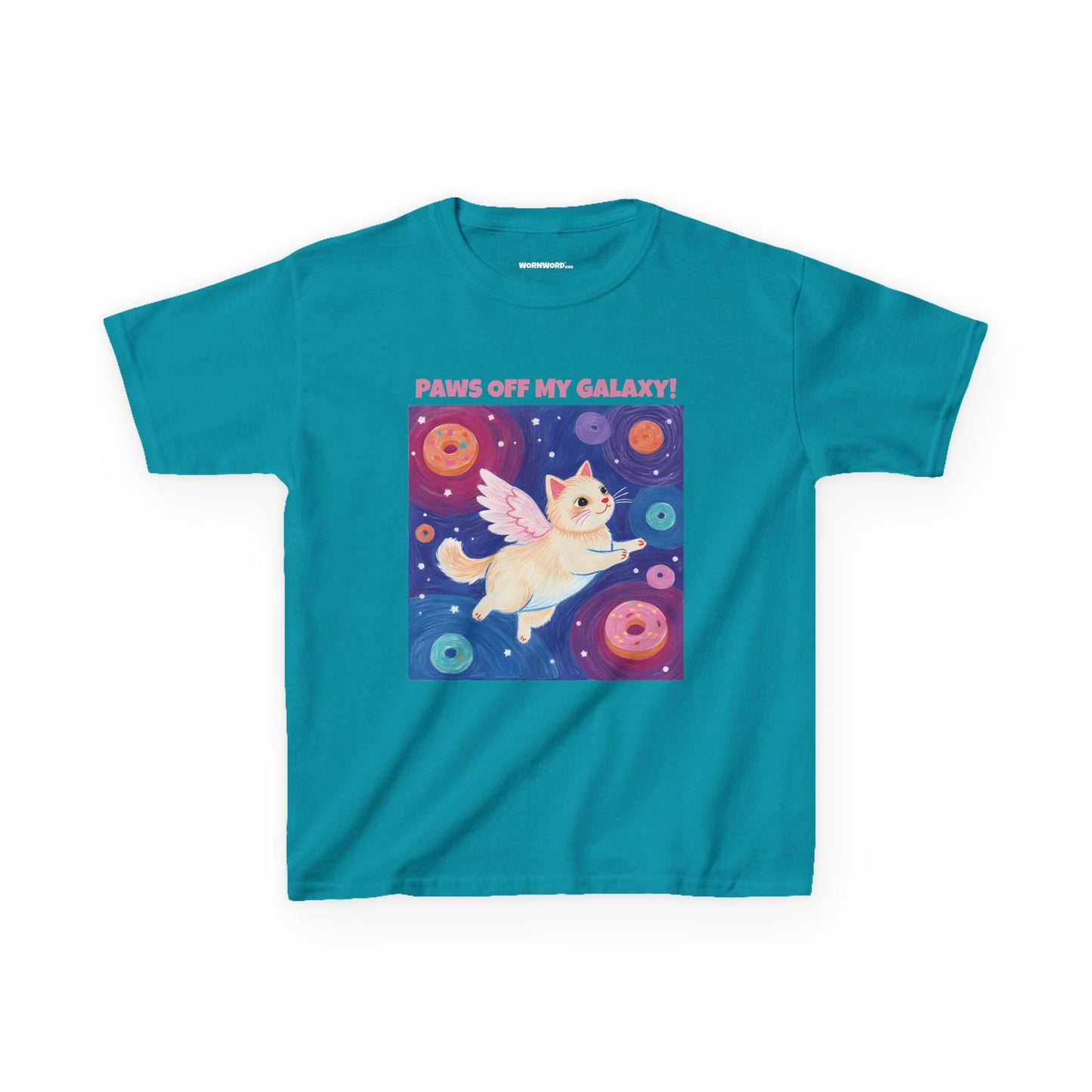 WORNWORD Kids Mid-Weight Tee - Cat Lovers "Paws Off My Galaxy!"