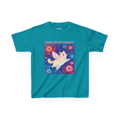WORNWORD Kids Mid-Weight Tee - Cat Lovers "Paws Off My Galaxy!"