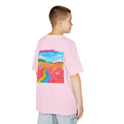 WORNWORD Kids Mid-Weight Tee - Rainbow Road “Follow the Candy Path!”