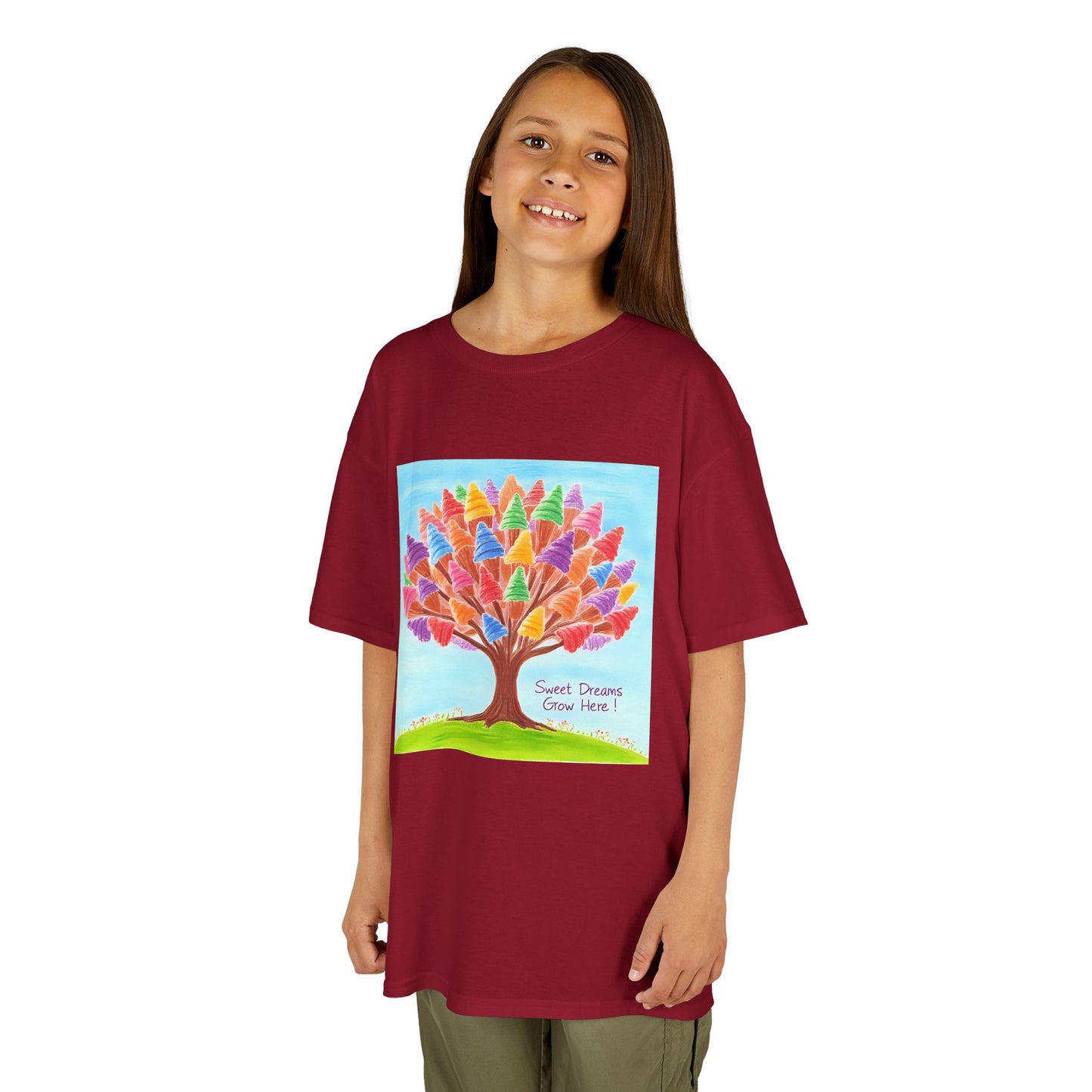 WORNWORD Kids Mid-Weight Tee - Ice-Cream Tree “Sweet Dreams Grow Here!”