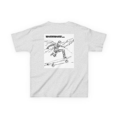 WORNWORD Kids™ Youth Mid-Weight Tee - Lightning Bolt "Charged Up and Rolling!"