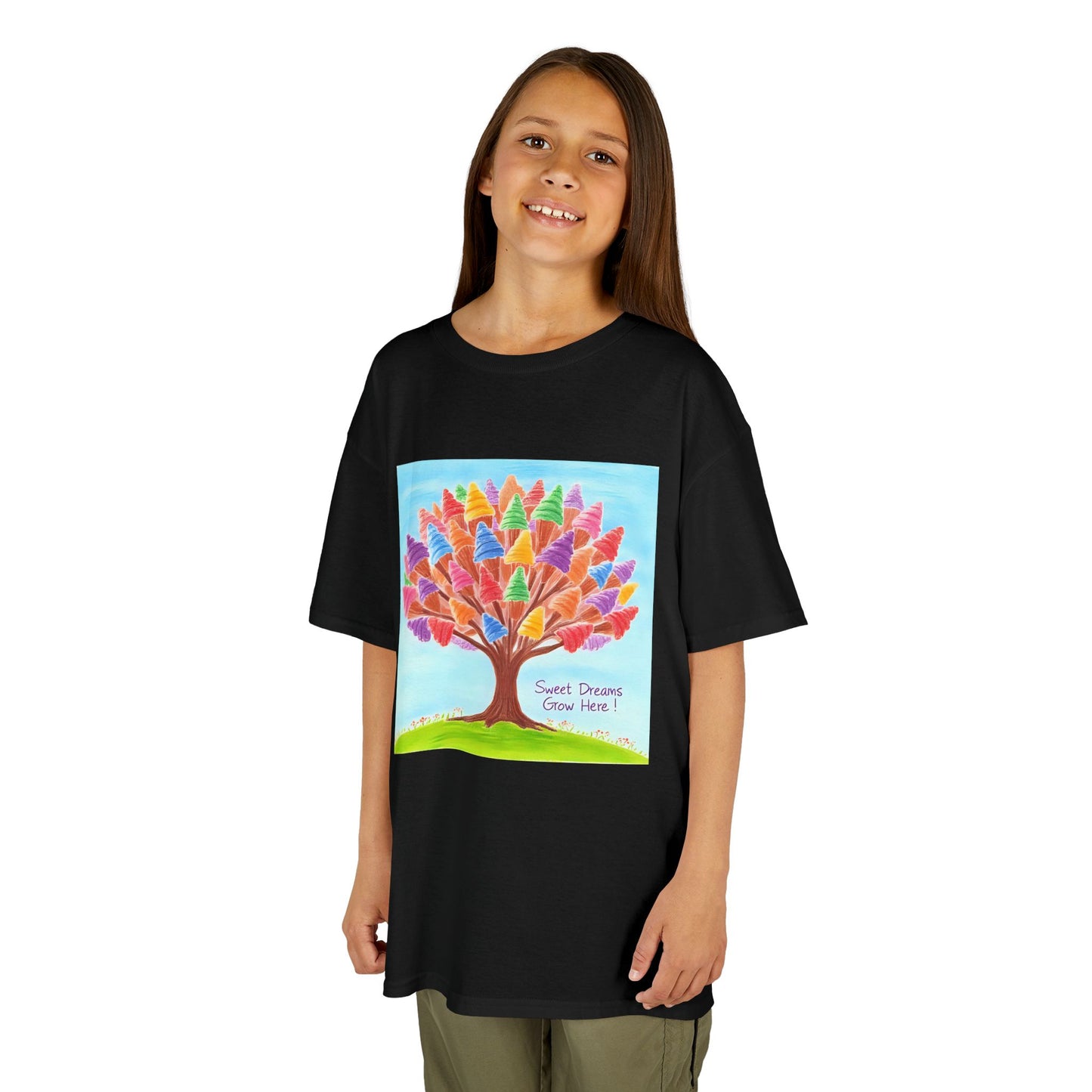 WORNWORD Kids Mid-Weight Tee - Ice-Cream Tree “Sweet Dreams Grow Here!”
