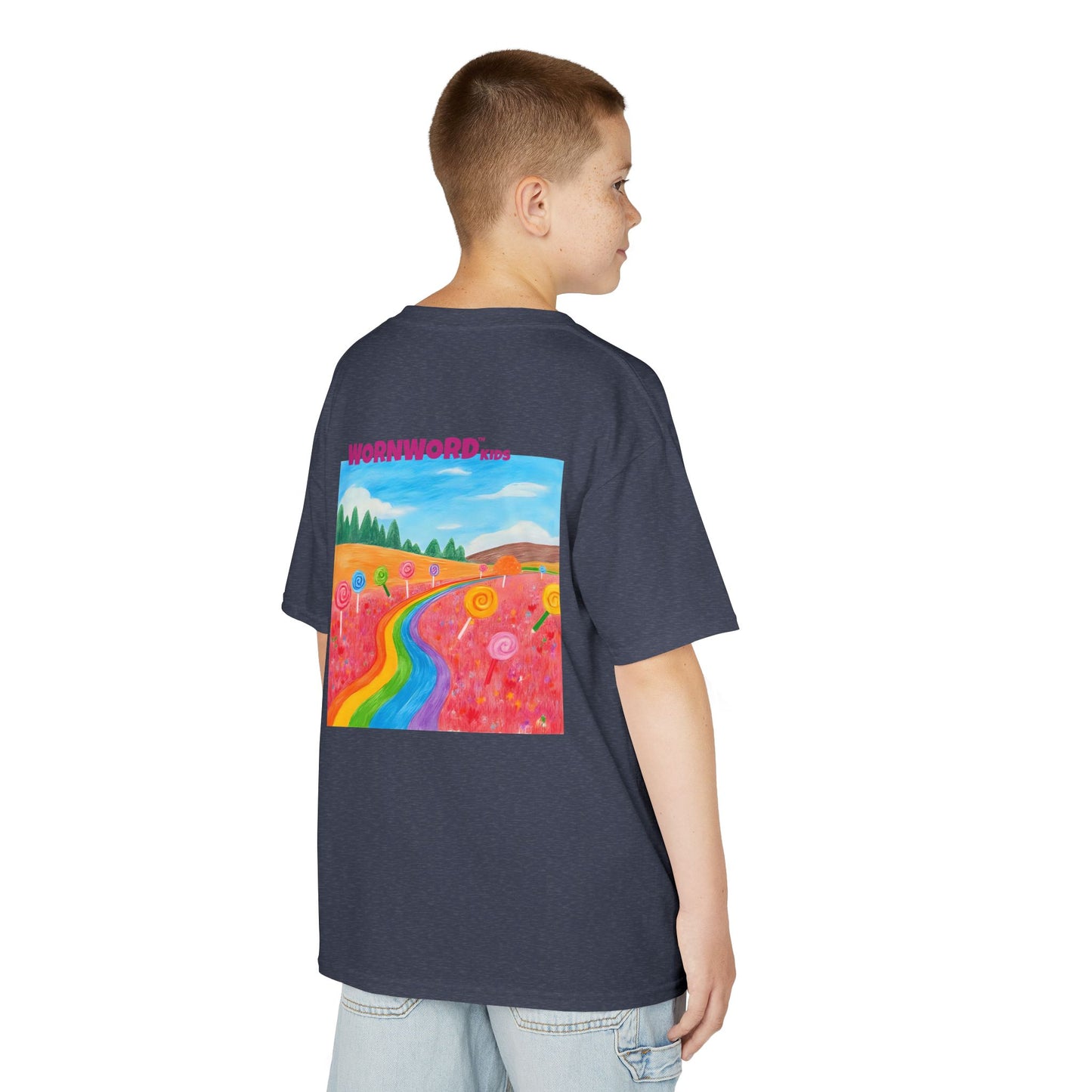 WORNWORD Kids Mid-Weight Tee - Rainbow Road “Follow the Candy Path!”