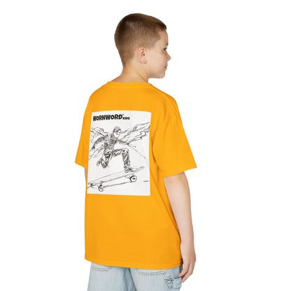 WORNWORD Kids™ Youth Mid-Weight Tee - Lightning Bolt "Charged Up and Rolling!"