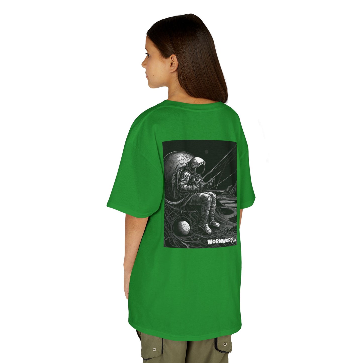WORNWORD Kids™ Youth Mid-Weight Tee - Astronaut "Hooked on the Universe!