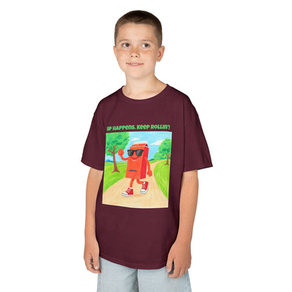 WORNWORD Kids Mid-Weight Tee - Walking Juice Box “Sip Happens. Keep Rollin’!
