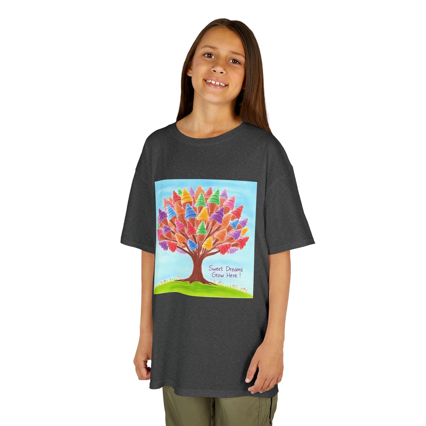 WORNWORD Kids Mid-Weight Tee - Ice-Cream Tree “Sweet Dreams Grow Here!”