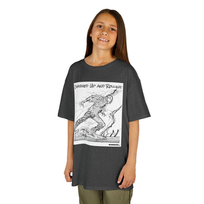 WORNWORD Kids™ Youth Mid-Weight Tee - Lightning Bolt "Charged Up and Rolling!"