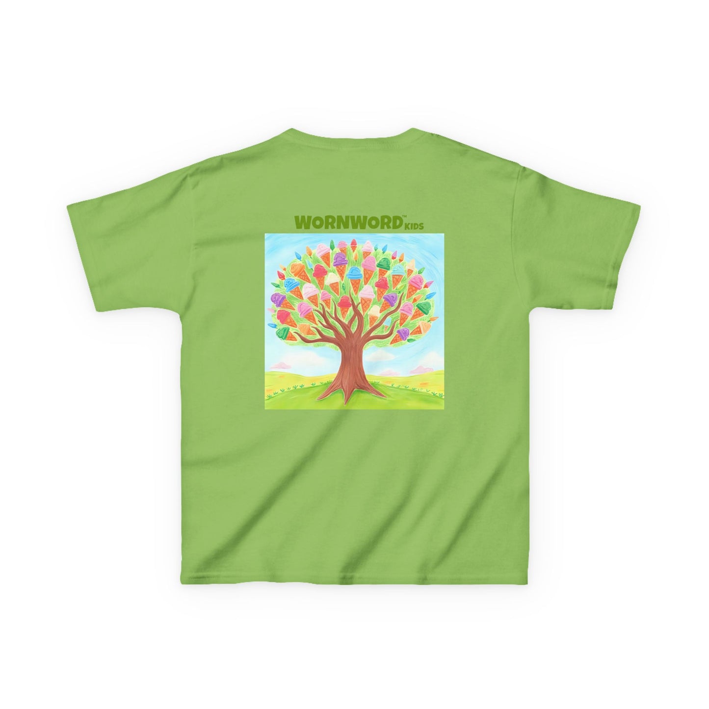 WORNWORD Kids Mid-Weight Tee - Ice-Cream Tree “Sweet Dreams Grow Here!”
