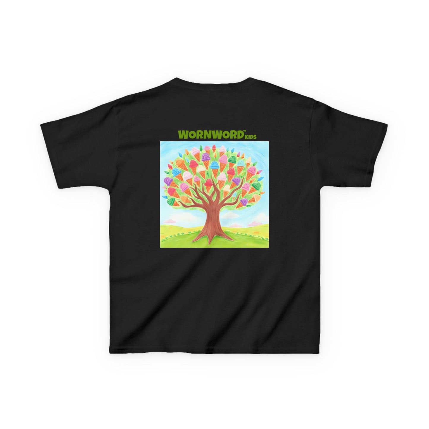 WORNWORD Kids Mid-Weight Tee - Ice-Cream Tree “Sweet Dreams Grow Here!”