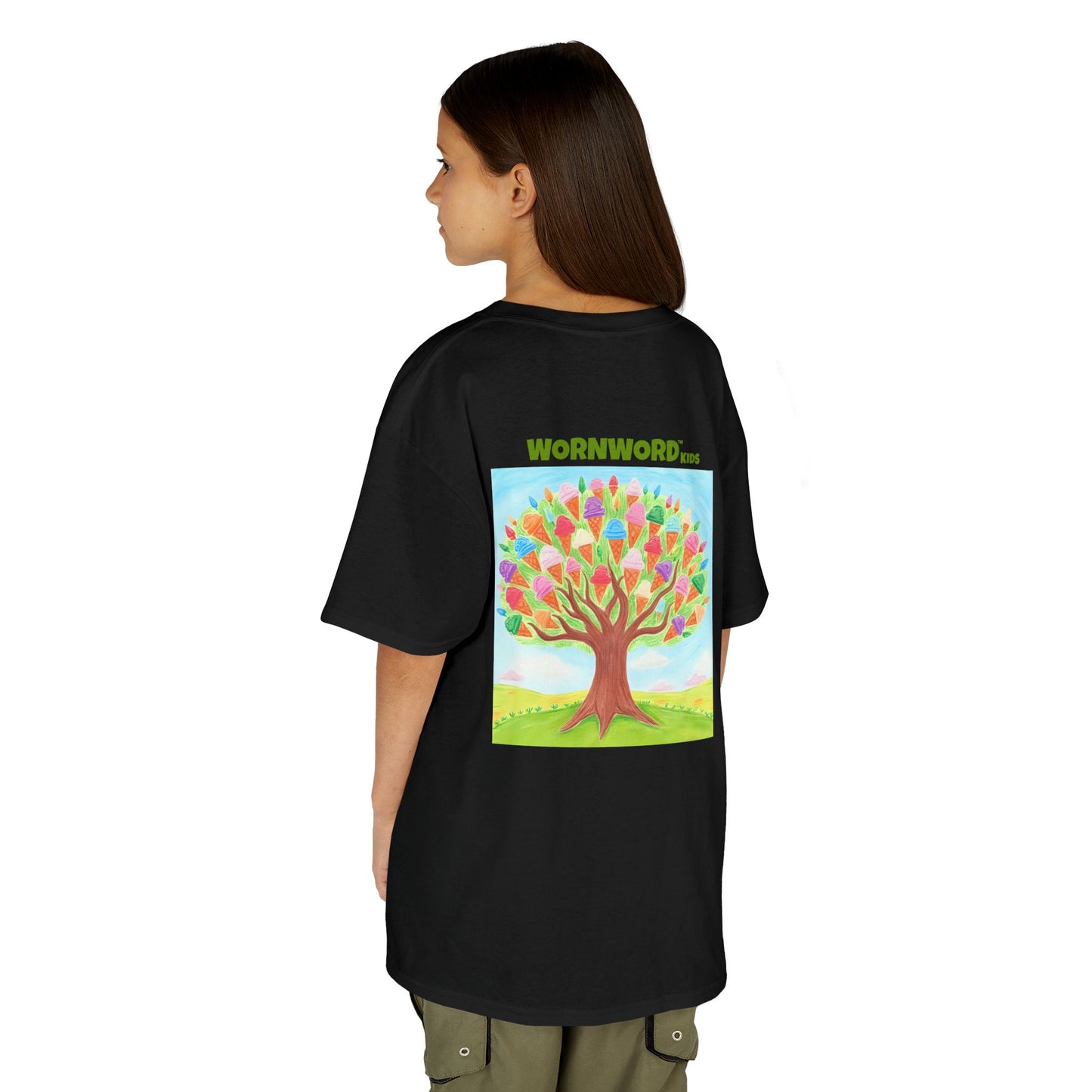 WORNWORD Kids Mid-Weight Tee - Ice-Cream Tree “Sweet Dreams Grow Here!”