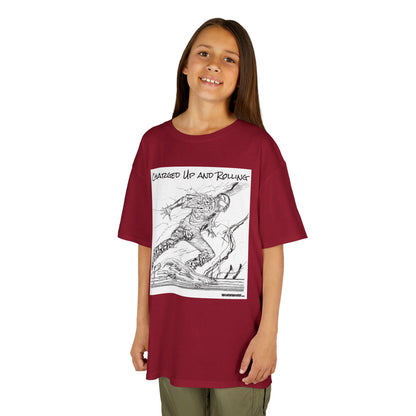 WORNWORD Kids™ Youth Mid-Weight Tee - Lightning Bolt "Charged Up and Rolling!"