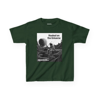 WORNWORD Kids™ Youth Mid-Weight Tee - Astronaut "Hooked on the Universe!