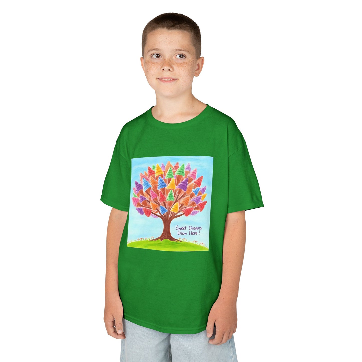 WORNWORD Kids Mid-Weight Tee - Ice-Cream Tree “Sweet Dreams Grow Here!”