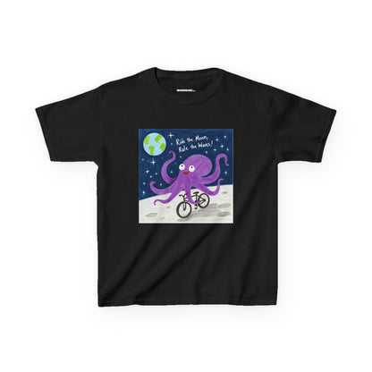 WORNWORD Kids Mid-Weight Tee - Octopus "Ride the Moon. Rule the Waves!"